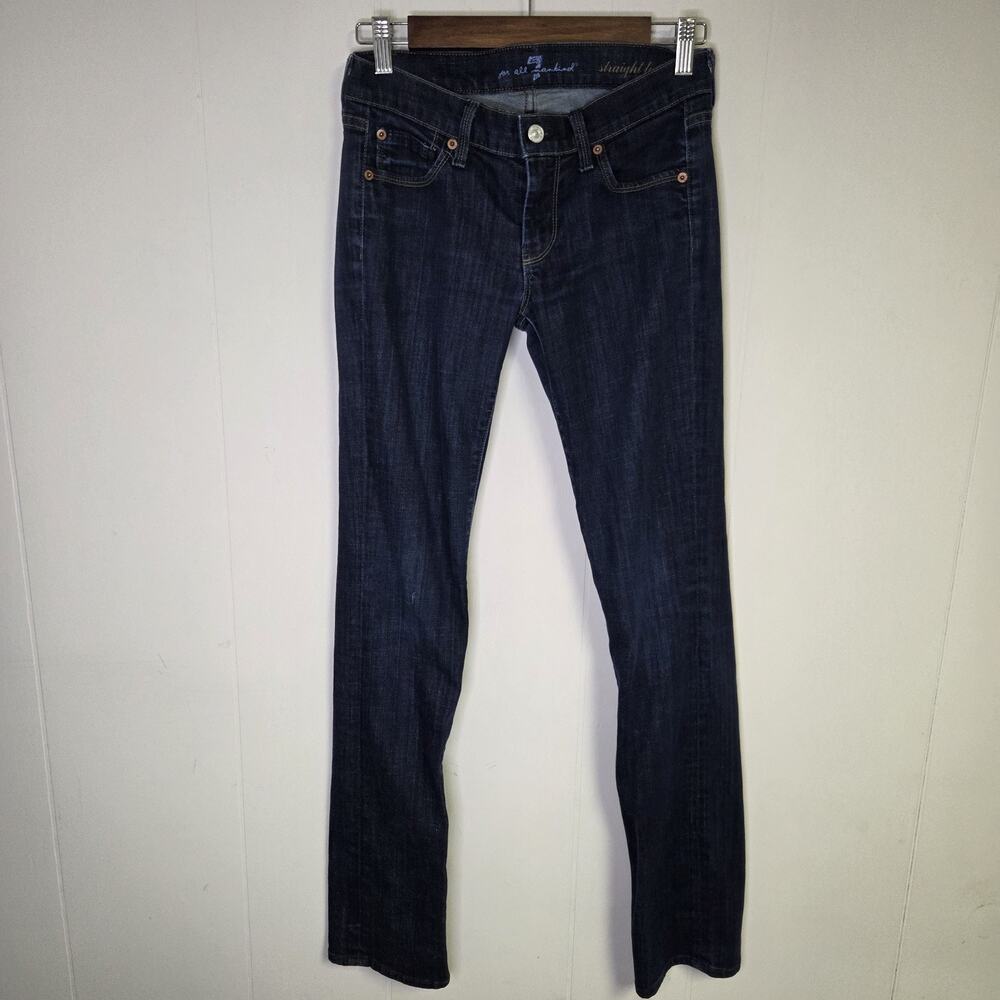 7 For All Mankind Straight Leg Dark Wash Womens Jeans Size 26